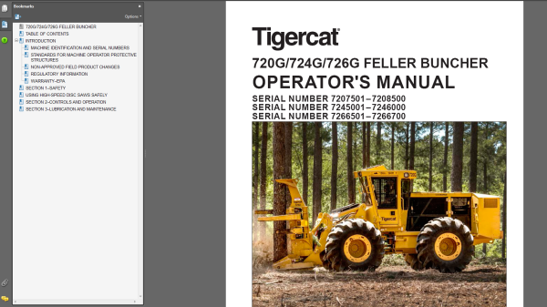 Tigercat 44.5GB PDF Operators Service Manual Miscellaneous Documents 5