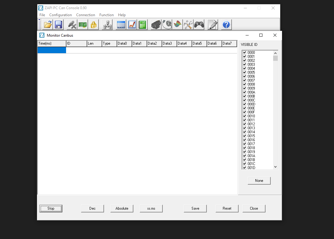 ZAPI PC Can Console 090 Programs 5