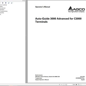 Agco Auto Guide 3000 Advanced Operators Manual ACZ000005B