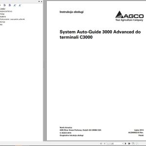 Agco Auto Guide 3000 Advanced Operators Manual ACZ000023B PL