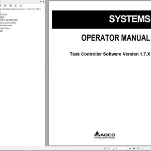 Agco Task Controller Software Version 1.7.X Operator Manual 72571675A