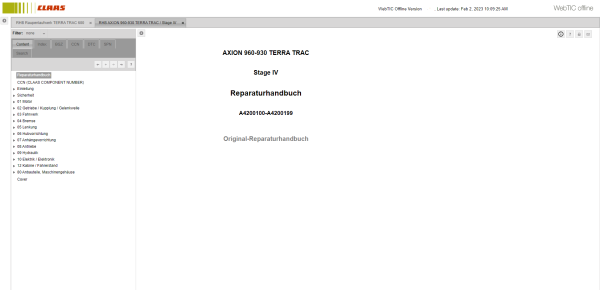 CLAAS WebTIC DE German 08.2023 Operator Manual Repair Manual Service Documentation 3