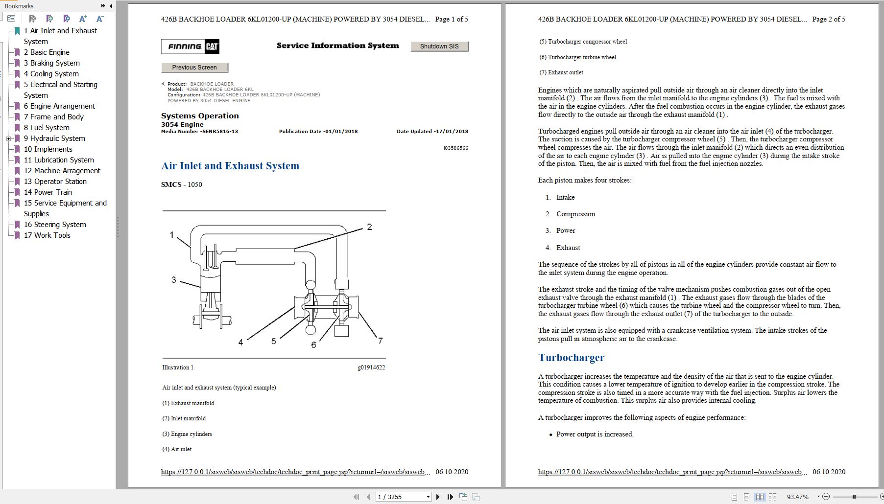 Caterpillar Backhoe Loader 426B Service Repair Manual 6KL00001 Up 1