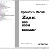 Hitachi Excavator ZX800 Operators Manual