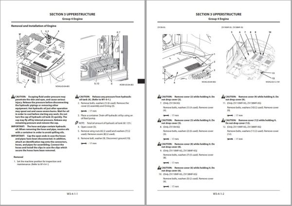 Hitachi Hydraulic Excavator ZX110MF 5G Workshop Manual 1