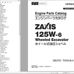 Hitachi Hydraulic Excavator ZX125 6 Parts Catalog EN JP