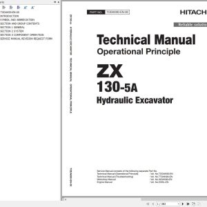 Hitachi Hydraulic Excavator ZX130 5A Technical Manual