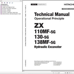 Hitachi Hydraulic Excavator ZX130 5G Technical Manual