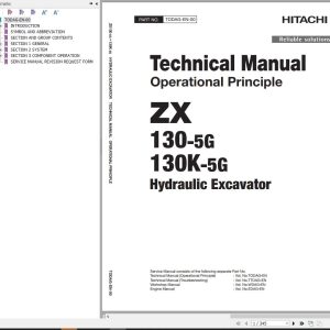 Hitachi Hydraulic Excavator ZX130 5G ZX130K 5G Technical Manual