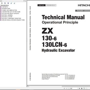 Hitachi Hydraulic Excavator ZX130 6 ZX130LCN 6 Technical Manual