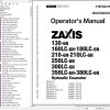 Hitachi Hydraulic Excavator ZX130 6N to ZX380LC 6N Operators Manual