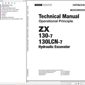 Hitachi Hydraulic Excavator ZX130 7 ZX130LCN 7 Technical Manual