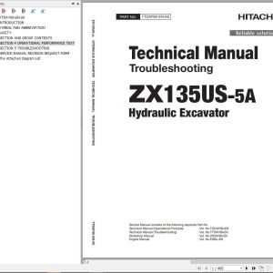 Hitachi Hydraulic Excavator ZX135US 5A Technical Manual