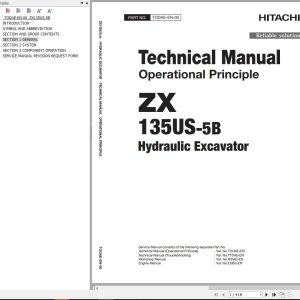 Hitachi Hydraulic Excavator ZX135US 5B Technical Manual