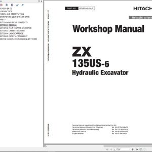 Hitachi Hydraulic Excavator ZX135US 6 Workshop Manual WDAS50 EN 01