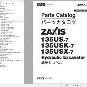 Hitachi Hydraulic Excavator ZX135US 7 Parts Catalog EN JP