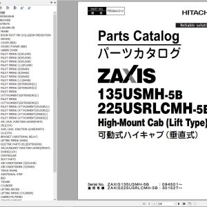 Hitachi Hydraulic Excavator ZX135USMH 5B ZX225USRLCMH 5B Parts Catalog