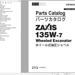 Hitachi Hydraulic Excavator ZX135W 7 Parts Catalog EN JP