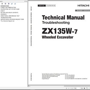 Hitachi Hydraulic Excavator ZX135W 7 Technical Manual