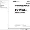 Hitachi Hydraulic Excavator ZX135W 7 Workshop Manual WLAF50 EN 00
