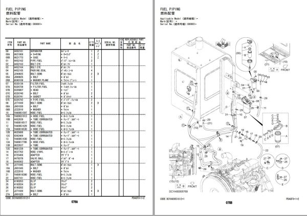 Hitachi Hydraulic Excavator ZX138MF 5G Parts Catalog EN JP 1
