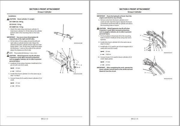Hitachi Hydraulic Excavator ZX138MF 5G Workshop Manual 1