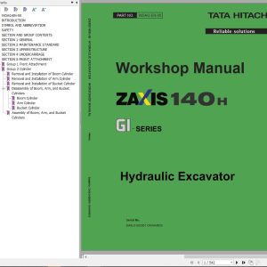 Hitachi Hydraulic Excavator ZX140H GI Series Workshop Manual