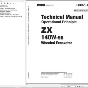 Hitachi Hydraulic Excavator ZX140W 5B Technical Manual
