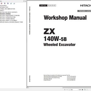 Hitachi Hydraulic Excavator ZX140W 5B Workshop Manual