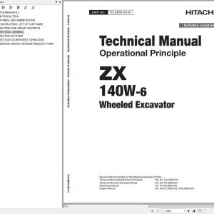 Hitachi Hydraulic Excavator ZX140W 6 Technical Manual