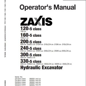 Hitachi Hydraulic Excavator ZX160LC 5A Operators Manual ENMDAK 2 6