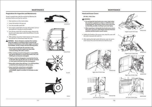 Hitachi Hydraulic Excavator ZX160LC 5A Operators Manual ENMDAK 2 6 1