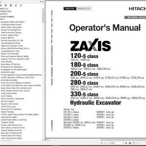 Hitachi Hydraulic Excavator ZX160LC 5G Operators Manual ENMDCD 3 6