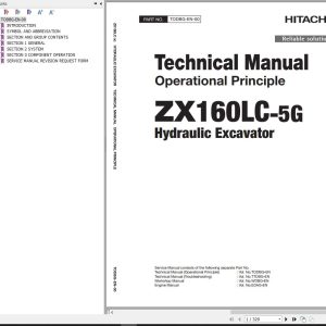 Hitachi Hydraulic Excavator ZX160LC 5G Technical Manual
