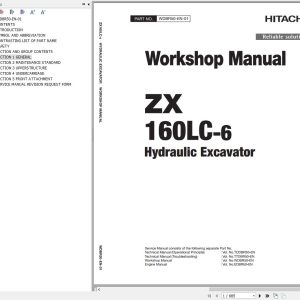 Hitachi Hydraulic Excavator ZX160LC 6 Workshop Manual WDBR50 EN 01