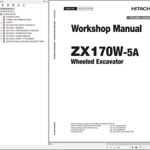 Hitachi Hydraulic Excavator ZX170W 5A Workshop Manual