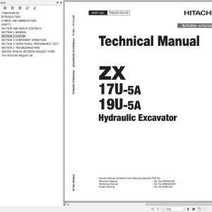 Hitachi Hydraulic Excavator ZX17U 5A ZX19U 5A Technical Manual