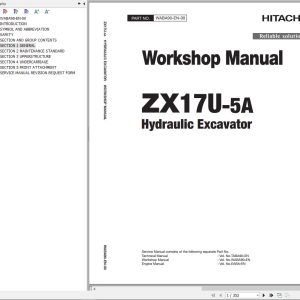 Hitachi Hydraulic Excavator ZX17U 5A ZX19U 5A Workshop Manual
