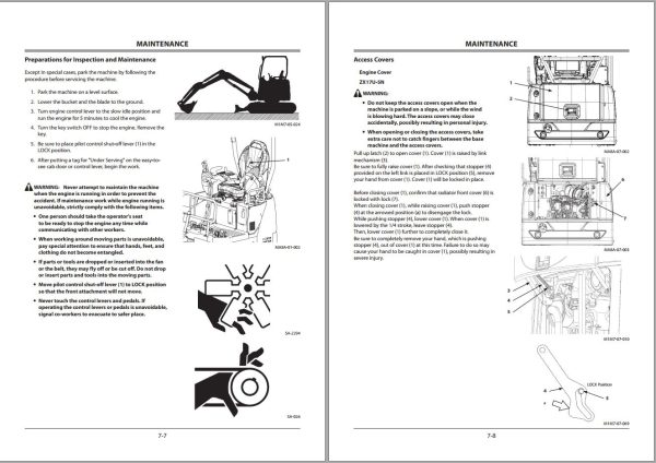 Hitachi Hydraulic Excavator ZX17U 5N Operators Manual ENMABC NA1 4 1