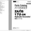 Hitachi Hydraulic Excavator ZX17U 5N Parts Catalog EN JP