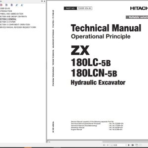 Hitachi Hydraulic Excavator ZX180LC 5B ZX180LCN 5B Technical Manual