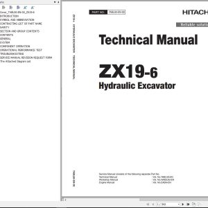 Hitachi Hydraulic Excavator ZX19 6 Technical Manual TABL50 EN 00