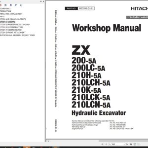 Hitachi Hydraulic Excavator ZX200 5A ZX200LC 5A Workshop Manual WDCX90 EN 01