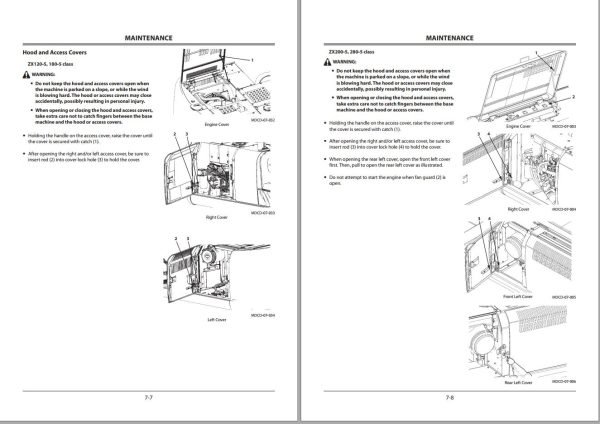 Hitachi Hydraulic Excavator ZX200 5G ZX200LC 5G Operators Manual ENMDCD 3 6 1