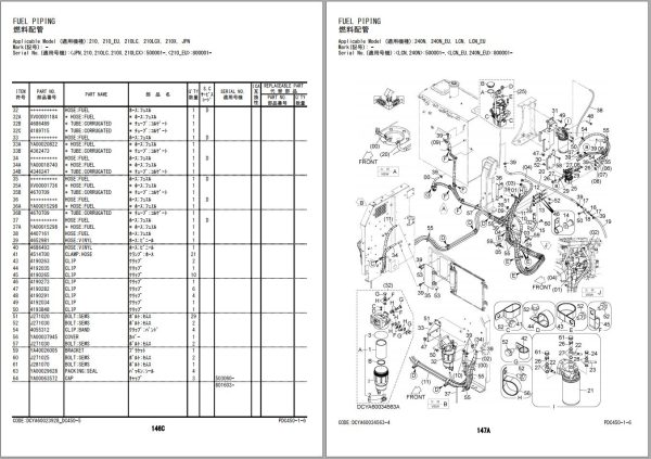 Hitachi Hydraulic Excavator ZX200 6 ZX200LC 6 Parts Catalog EN JP 1