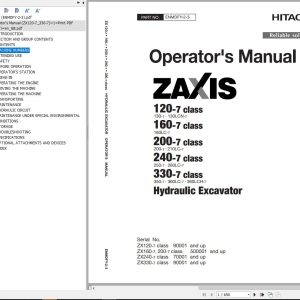 Hitachi Hydraulic Excavator ZX200 7 ZX210LC 7 Operators Manual ENMDFY 2 3