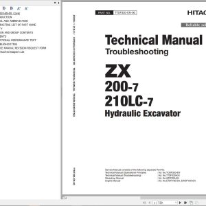 Hitachi Hydraulic Excavator ZX200 7 ZX210LC 7 Technical Manual
