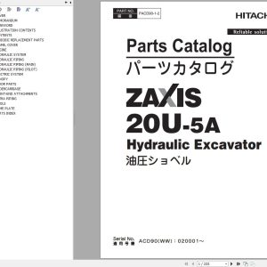 Hitachi Hydraulic Excavator ZX20U 5A Parts Catalog EN JP