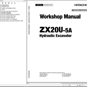 Hitachi Hydraulic Excavator ZX20U 5A Workshop Manual WACD90 EN 00