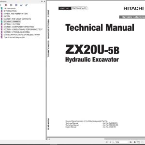 Hitachi Hydraulic Excavator ZX20U 5B Technical Manual TACG90 EN 00